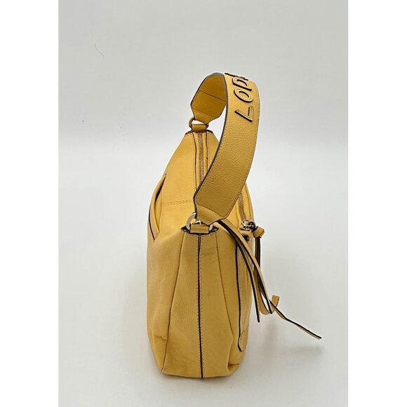 LODIS Payton Crossbody Convertible Shoulder Bag – Mustard Yellow Pebbled Leather - Picture 8 of 11